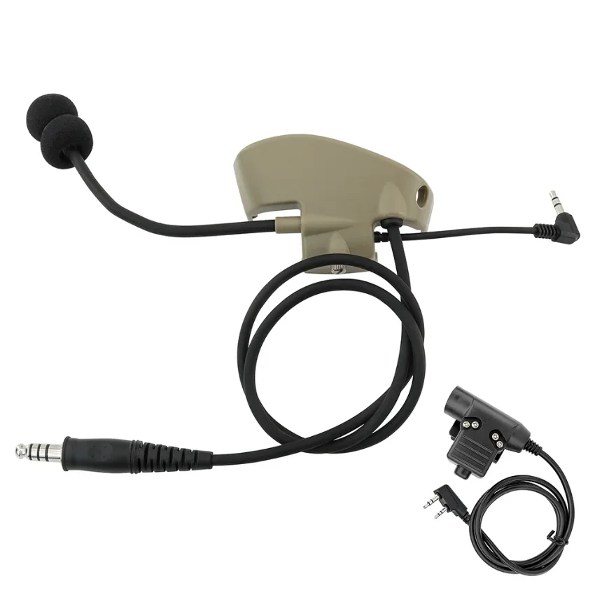 Tactical Headset and Electronic Shooting Earmuffs Adapter Mic Kit for Howard Leight Impact Sports Shooting Headset