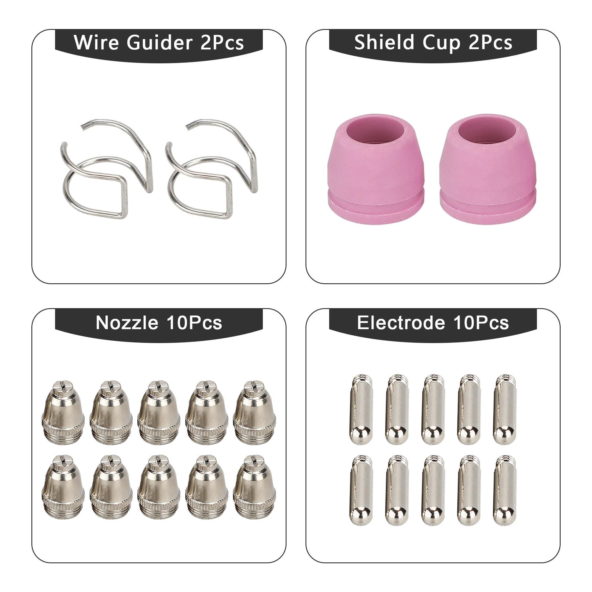 bestarc AG60P Plasma Cutter Consumables Cutting Torch Tip Nozzles 24 pcs Suitable for AG60 WSD60 AG60P and BTC500DP 5