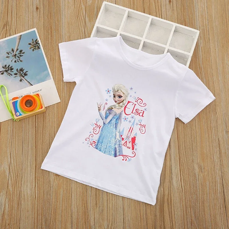 Kids Summer Clothes For Girls Cartoon Disney Frozen Elsa Baby Boys Short Sleeve Tshirts Tees Tops Children Clothes Pajama