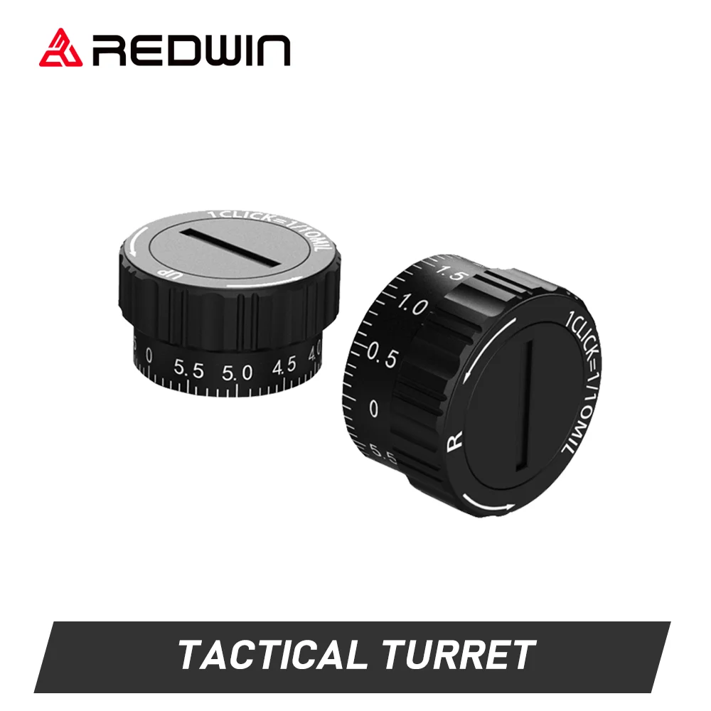 Red Win 1/10Mil 1/5Mil 1/2MOA Tactical Turret w/ Zero Lock Function Zero Knob for Many Type of Hunting Rifle Scope