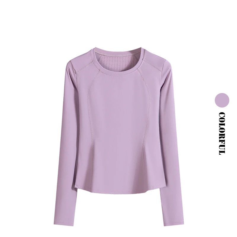 DRUR ملابس اليوغا طويلة الأكمام جولة الرقبة سريعة...