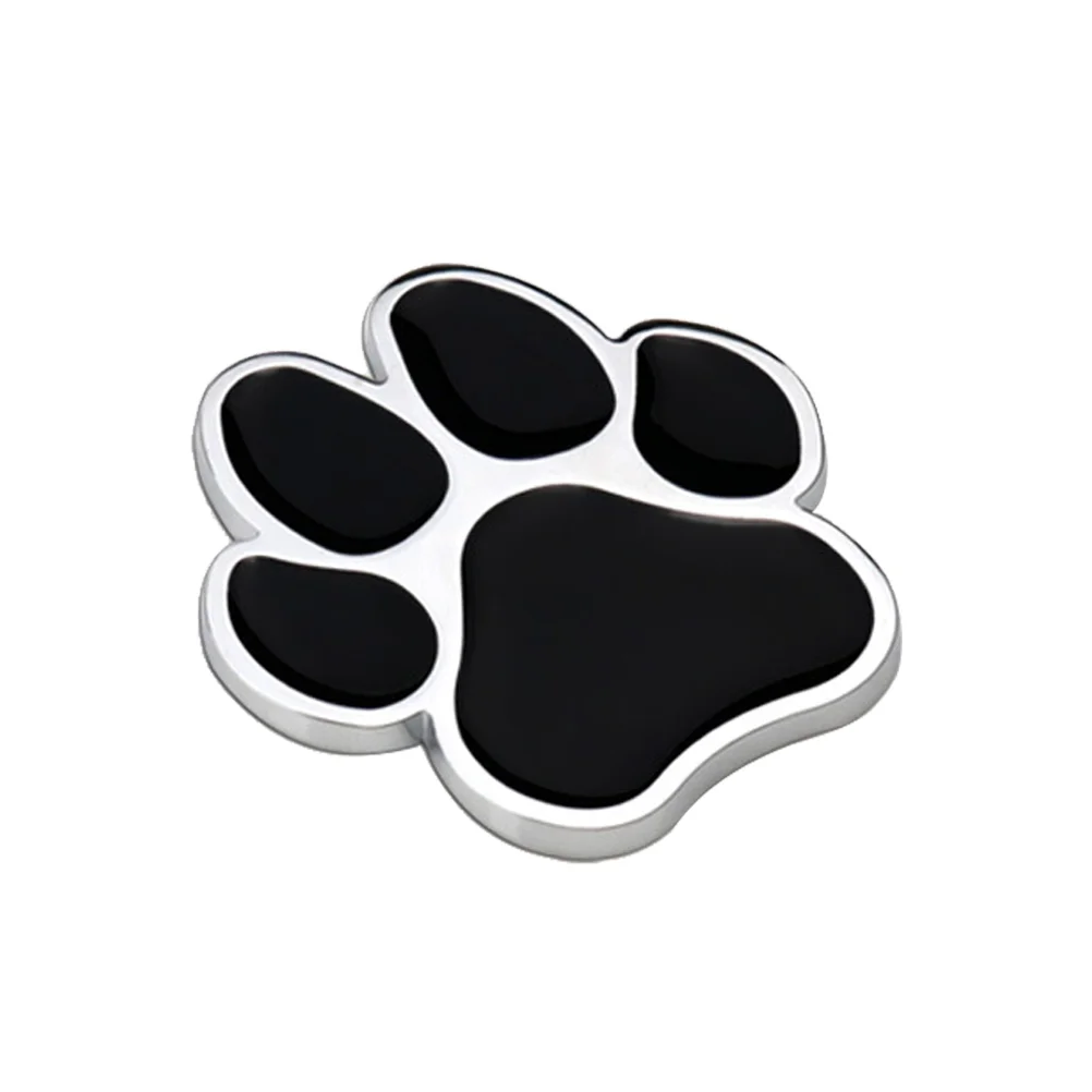 2 Adesivi 3D Auto A Forma Di Zampa Di Cane: Impermeabili In PVC, Decorazioni Per Paraurti E Laptop, Universali (Colori Vari) - 2