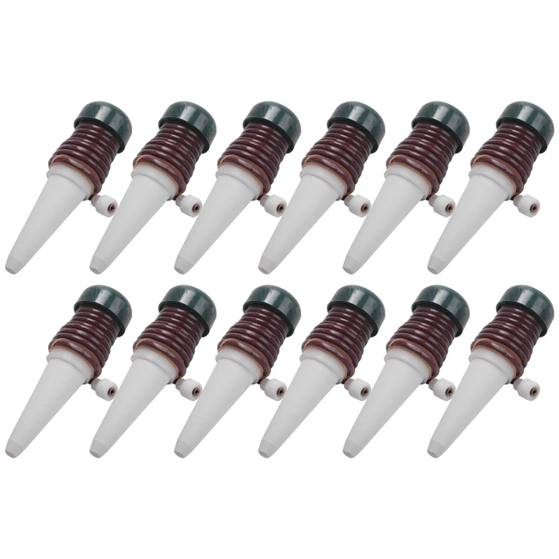 

A63I 12PCS Ceramic Self Watering Spikes Automatic Plants Drip Irrigation Water Stakes For Indoor Outdoor Garden