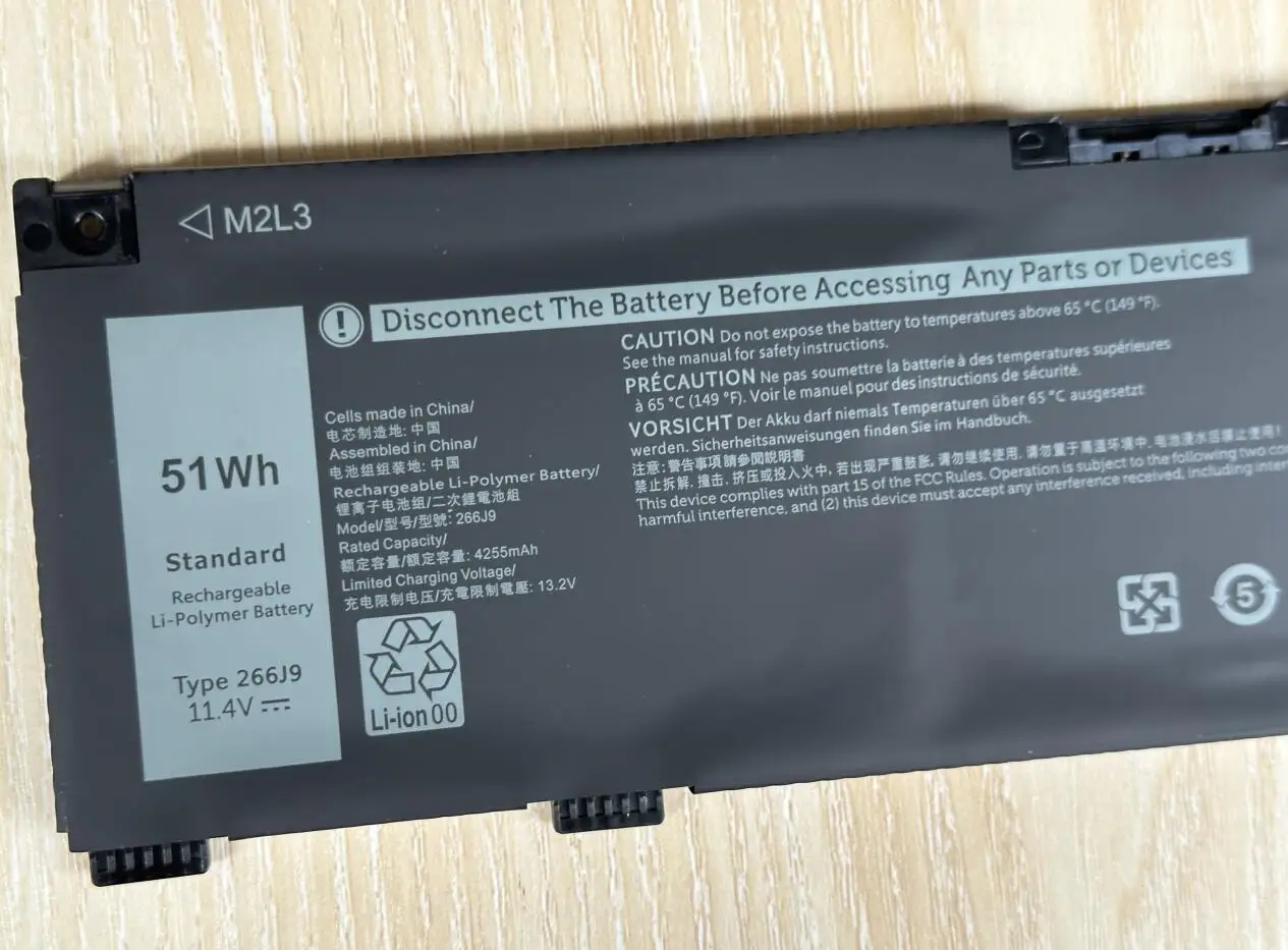 Inspiron 14, 5490, 266J9, 11.4V, 51WH, 4255mAh