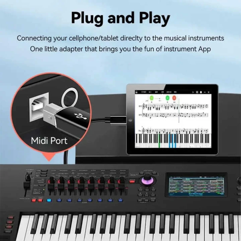 Universal USB B to Type C Adapter and Cable Extender