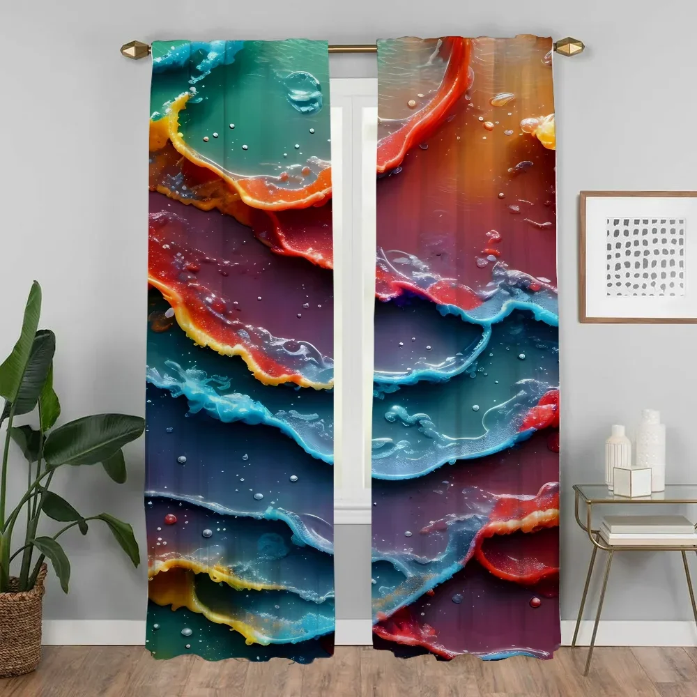 Kitchen Curtains for Bedroom Happy Dopamine Shades Curtains Child Room Living Room Curtain Halloween Decoration Partition Camera 3