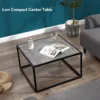 Coffee Tables for Small Space Low Center Table for Living Room Office, Wood Top with Metal Frames, Easy Assembly 6
