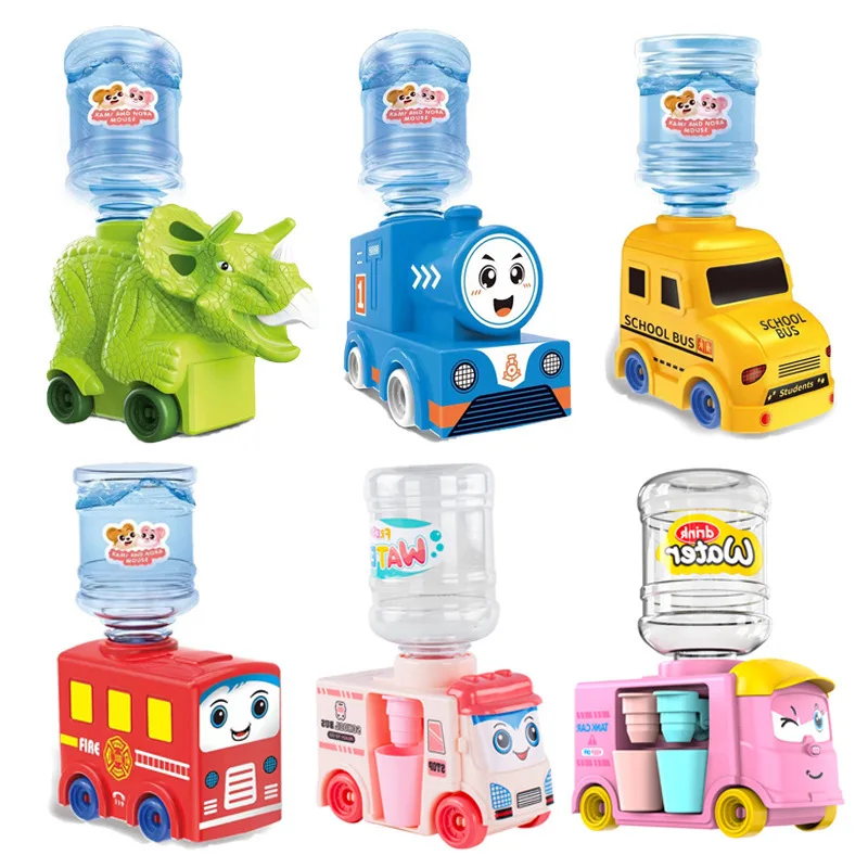 

Children's toy drinking fountain Children's toys can slide, cars, dinosaurs, water dispensers, toys can drink water, press water