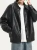 MENS CASUAL OUTDOOR PU LEATHER WATERPROOF  WINDPROOF  JACKET FOR SPRING AUTUMN 1