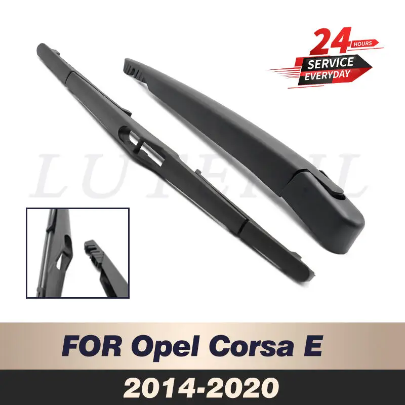 Wiper 12" Rear Wiper Blade & Arm Set Kit For Opel Corsa E 2014 2015