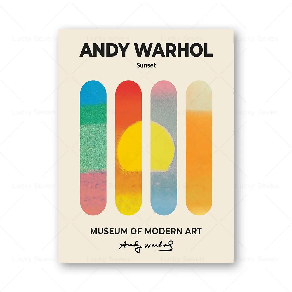 Andyウォーホルサンセットプリントポップアートキャンバス絵画
