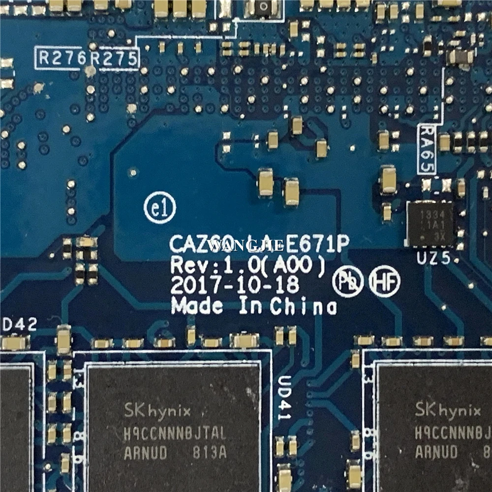 CN-0YPVJW 0YPVJW YPVJW For DELL XPS 13 9370 Laptop Motherboard CAZ60 LA-E671P SR3LB I5-8250 CPU 8G RAM 100% Working