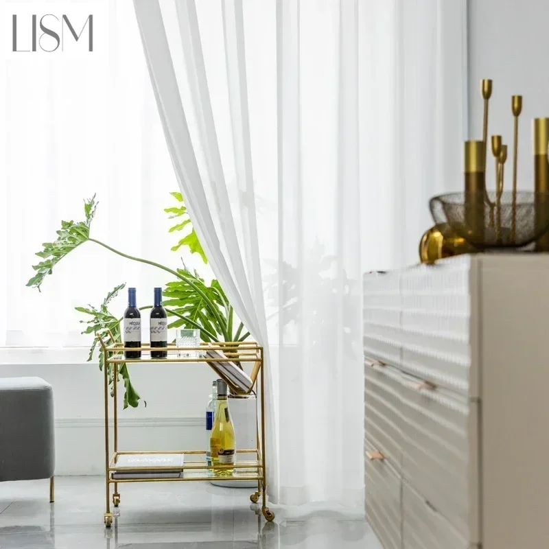 Sheer Curtains White Tulle Curtains For Living Room Bedroom Solid Sheer Yarns Decor Interior Outdoor Voile Modern Kitchen Window