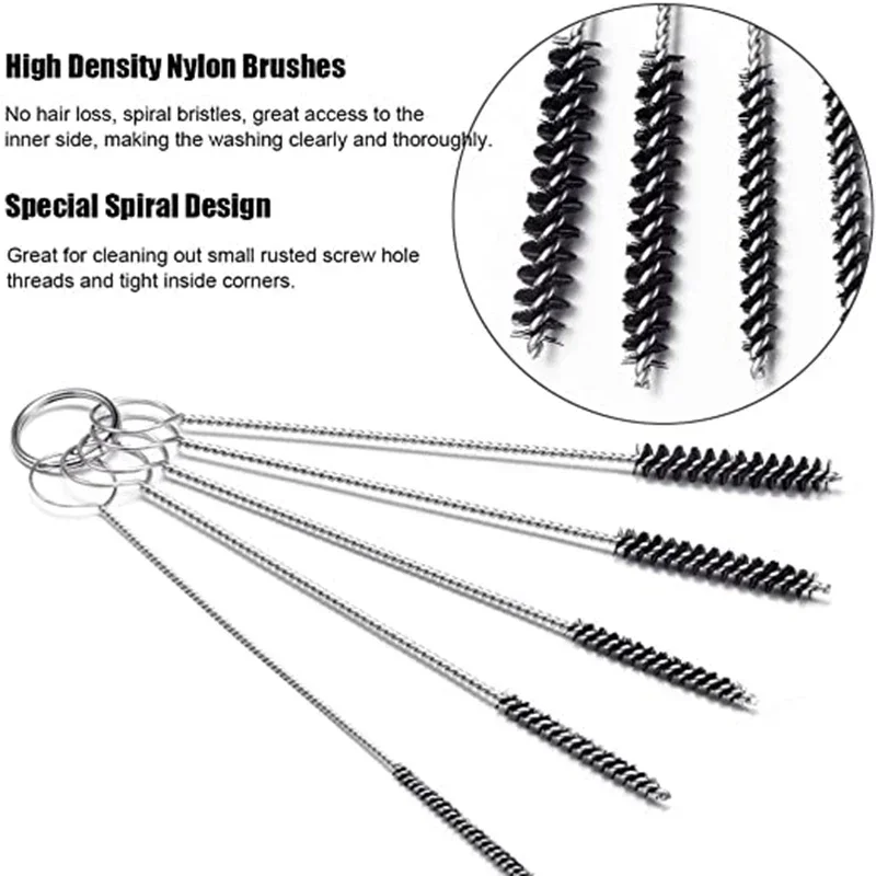 Carburetor Cleaner Carbon Dirt Jet Remove Cleaning Needles Brushes Tools Automobile Motorcycle ATV Welder Carb Chainsaw