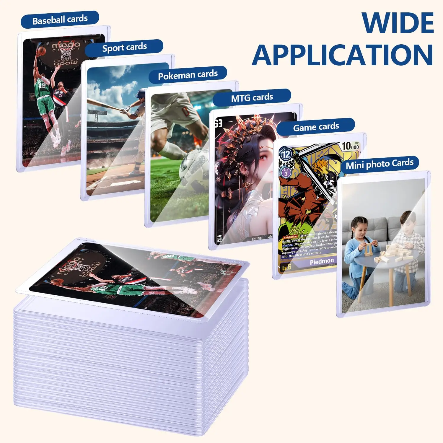 30-Pack 6x9 Inch Hard Plastic Card Sleeves - Clear PVC Protectors For Jumbo Trading Cards, Photos & Collectibles - View #7