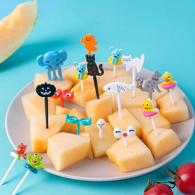 Fruit Fork Food Toothpicks Food Picks Children Bento Lunch Snack Cake Dessert Tableware Decoration