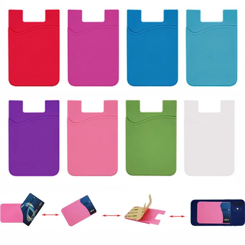 Silicone Adhesive Phone Card Holder - Portable & Creative Design