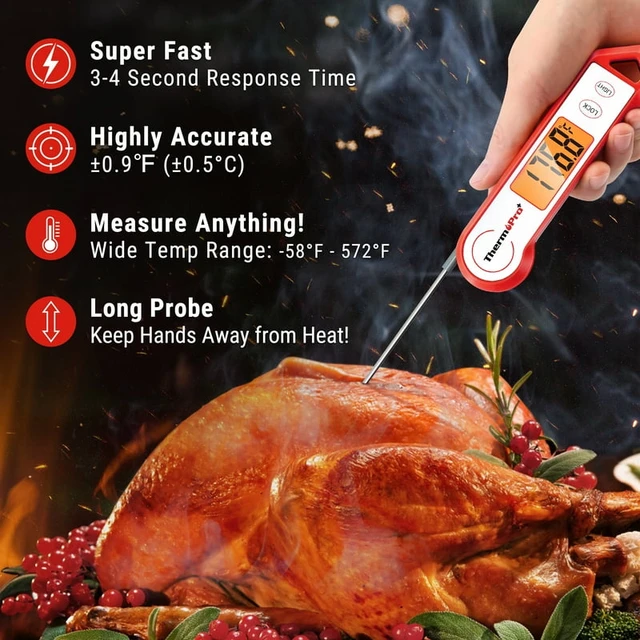 ThermoPro TP509 Fast Reading Backlit Candy Sugar Making Digital Kitchen  Thermometer For Deep Frying Grill Cooking With Pot Clip - AliExpress