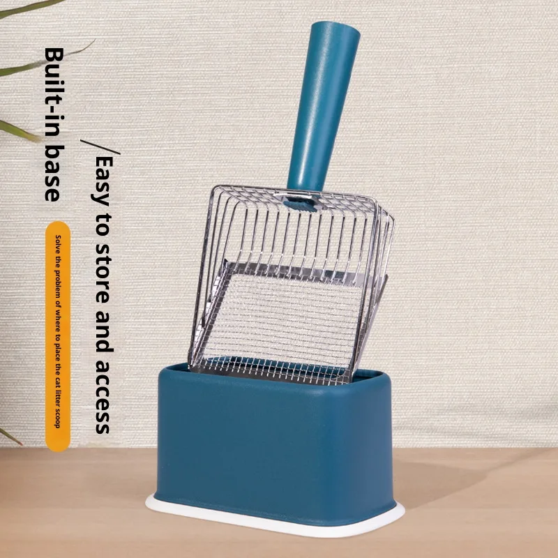Cat Litter Scoop Set With Long Handle And Stand For Litter Box_voghion.com