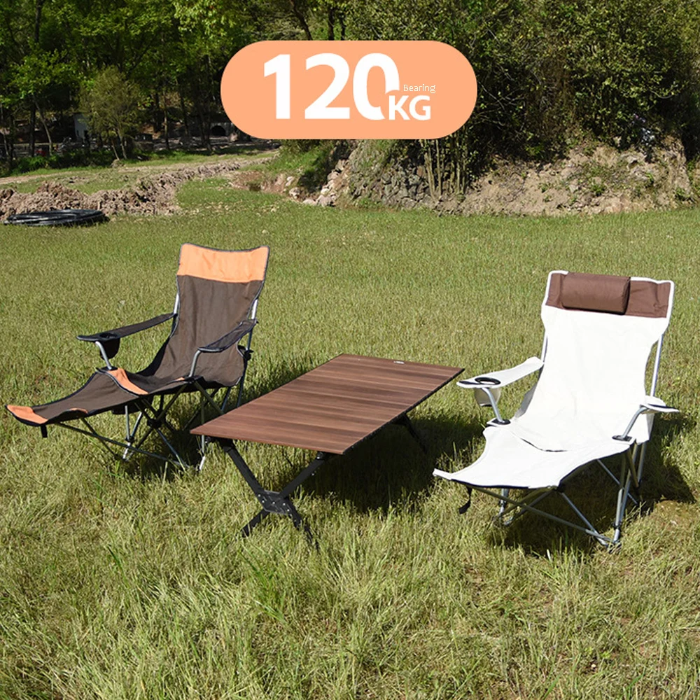OutdoorFoldingChairAluminumFootstoolCampingChairFootRecliner