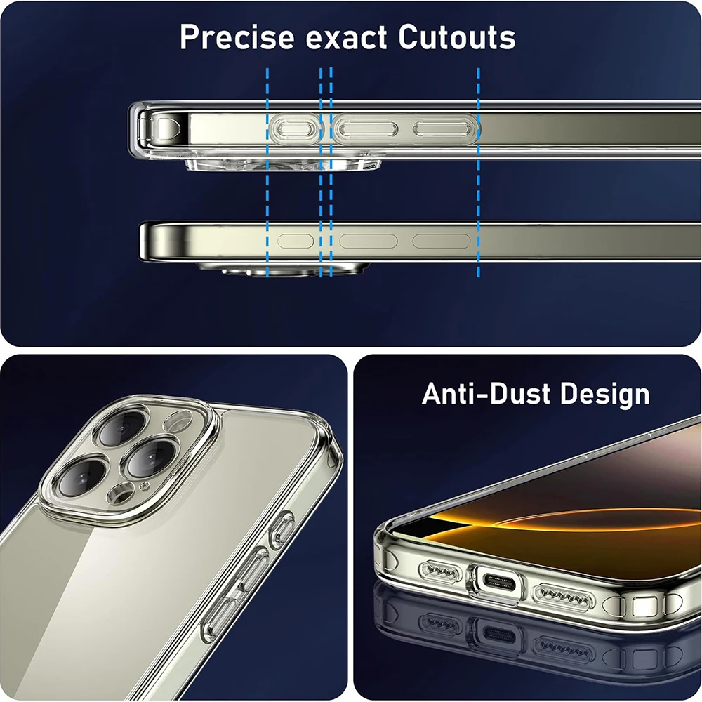 Hybrid Shockproof Silicone TPU Shell Case with Invisible Airbag Protection