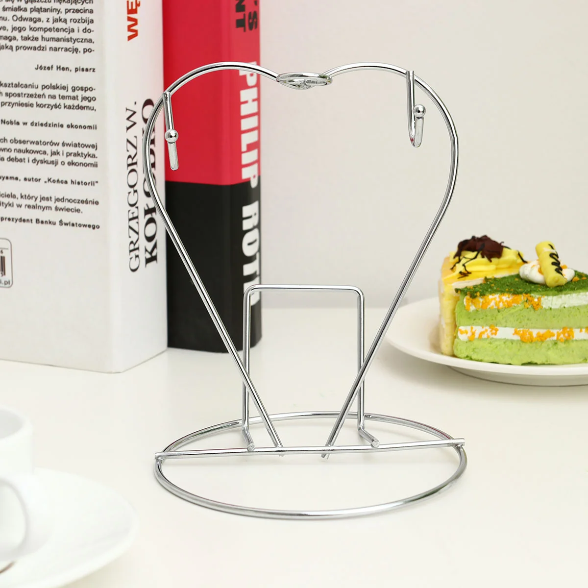 2 Pcs Coffee Cups Plate Rack Hanging Organizer Mugs Holder Stand Stainless Steel