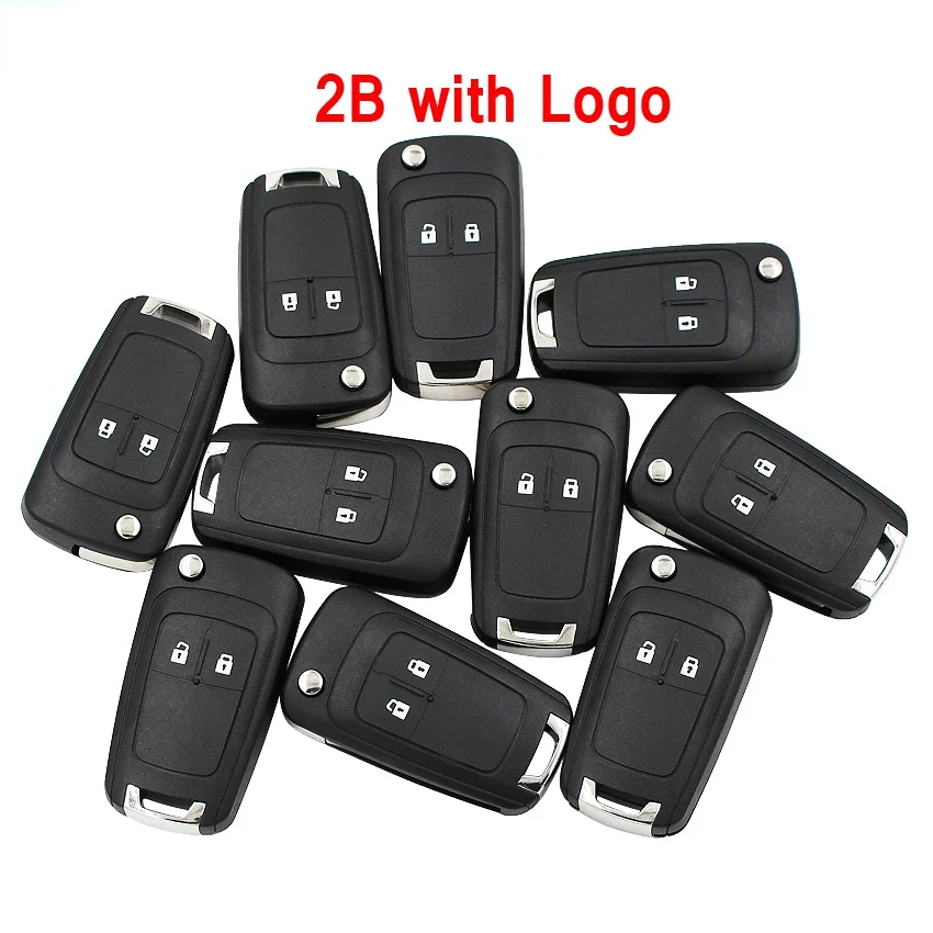2 Button Flip Folding Key Shell Case Fob Chevrolet Aveo Cruze Uncut Blade 10 PCS/LOT key case,key shell