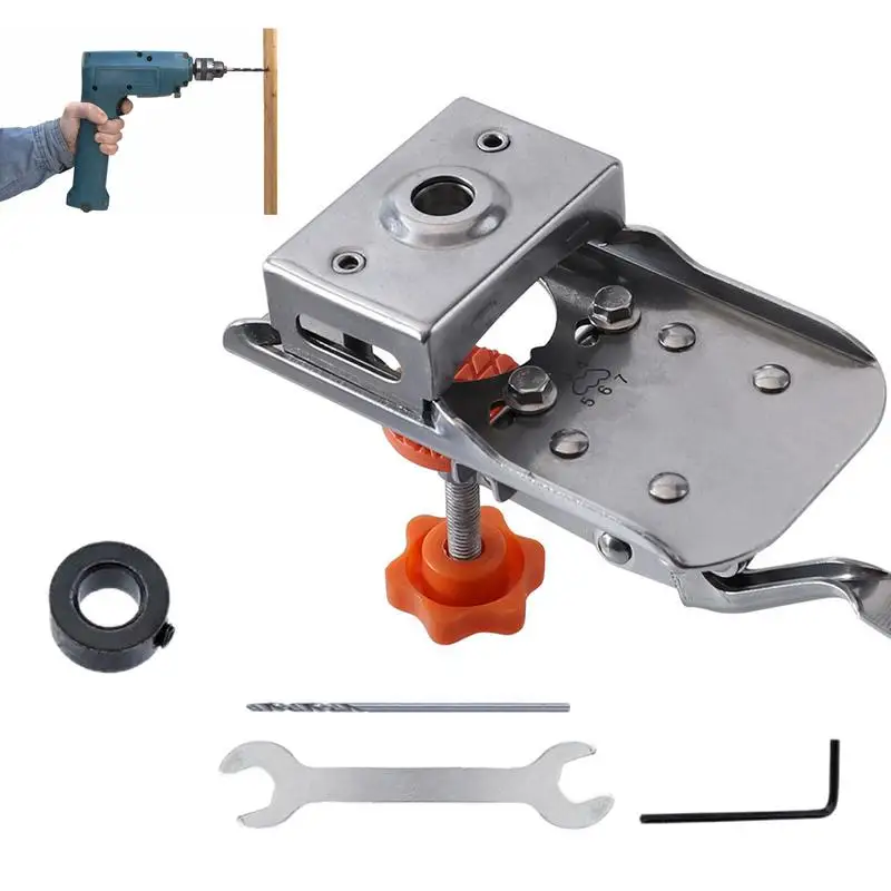 

Hinge Jig Drilling Hole Puncher Door Hinge Hole Puncher Positioner Quick Clamping Design Hole Positioning Tool For Cabinet