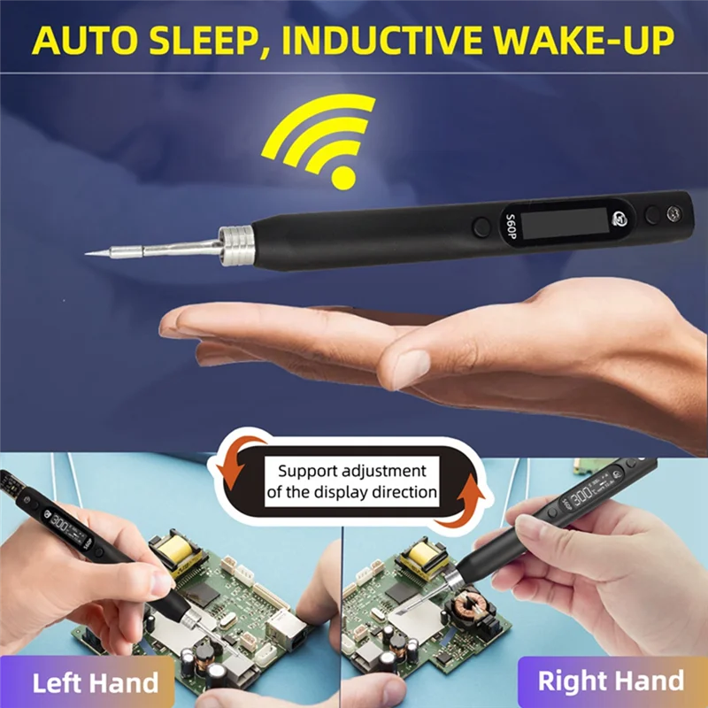 SEQURE S60P Anti-Static Nano Soldering Iron Pen Support PD/QC Power Supply Compatible with C210 Solder Tip Precision Repair Tool 5
