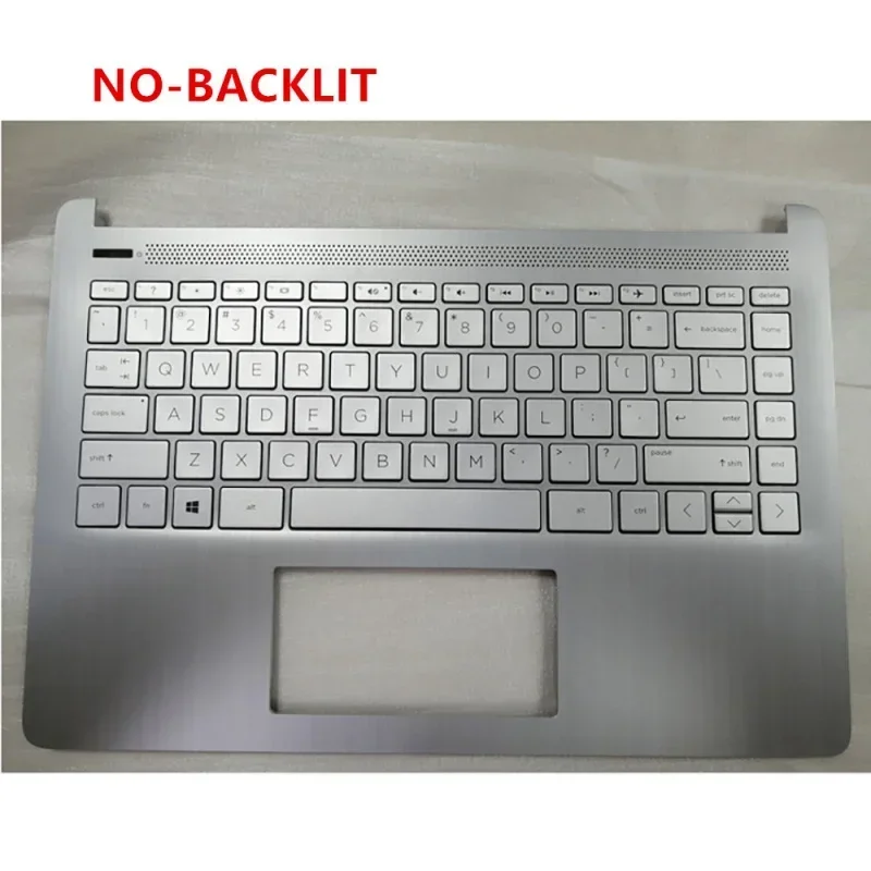 

New For HP 14-DQ 14-FQ 14-FR TPN-Q221 Palmrest Keyboard US silver L88206-001