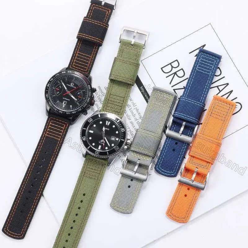 Cinturino Per Orologio In Nylon 18Mm 20Mm 22Mm Cinturino In Tela Per Omega Seamaster 150 300 600 Per Seiko Per Rolex Per Samsung Galaxy Sport Gym