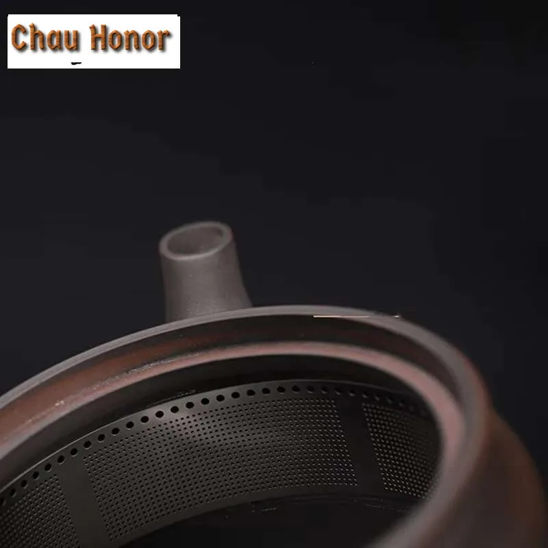 150ml Purple Pottery Side Handle Pot Hand-blind Ceramic Kung Fu Teapot Single Teapot Pu'er Tea Making Kettle Chinese Tea Sets