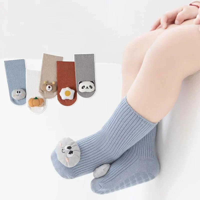 

Korean Kids Fashion Cartoon Trampoline Socks Baby Middle Tube Stockings Long Socks for Infant Toddler Boys Girls Casual Socks