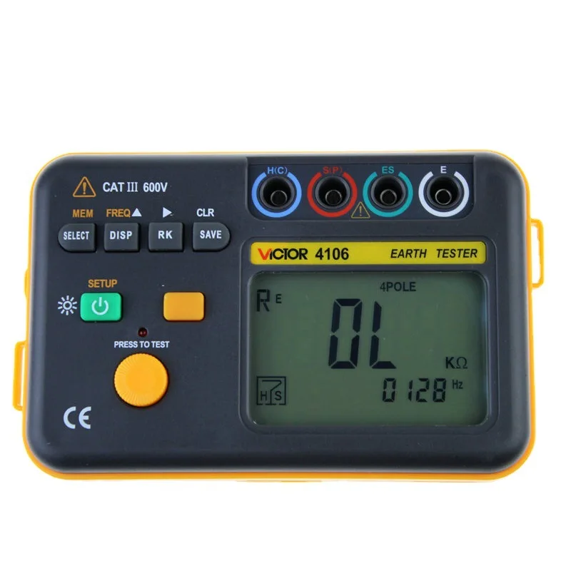 Vc4106 Digital Grounding Resistance Tester Lightning Protection