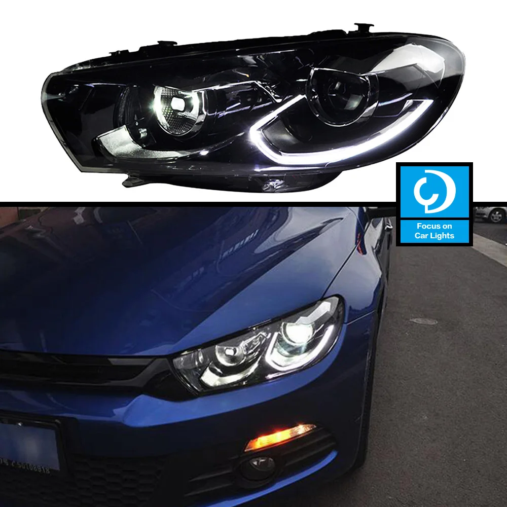 

Car Front Headlight For Scirocco R 2009-2015 LED HeadLamp Styling Dynamic Turn Signal Lens Automotive Accessories Assembly 2 PCS