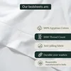 High End Egyptian Cotton Bed Sheet Set 1000TC Fitted Sheet Flat Top Sheets Pillowcase Luxury Bedding Set Double King Queen Size 2