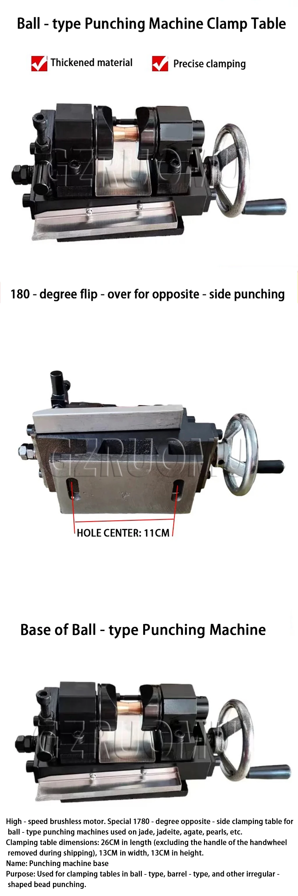Multifunctional Jade Drilling Seat  Beeswax Ball Beads Hole Pearl Bench Drill Ba