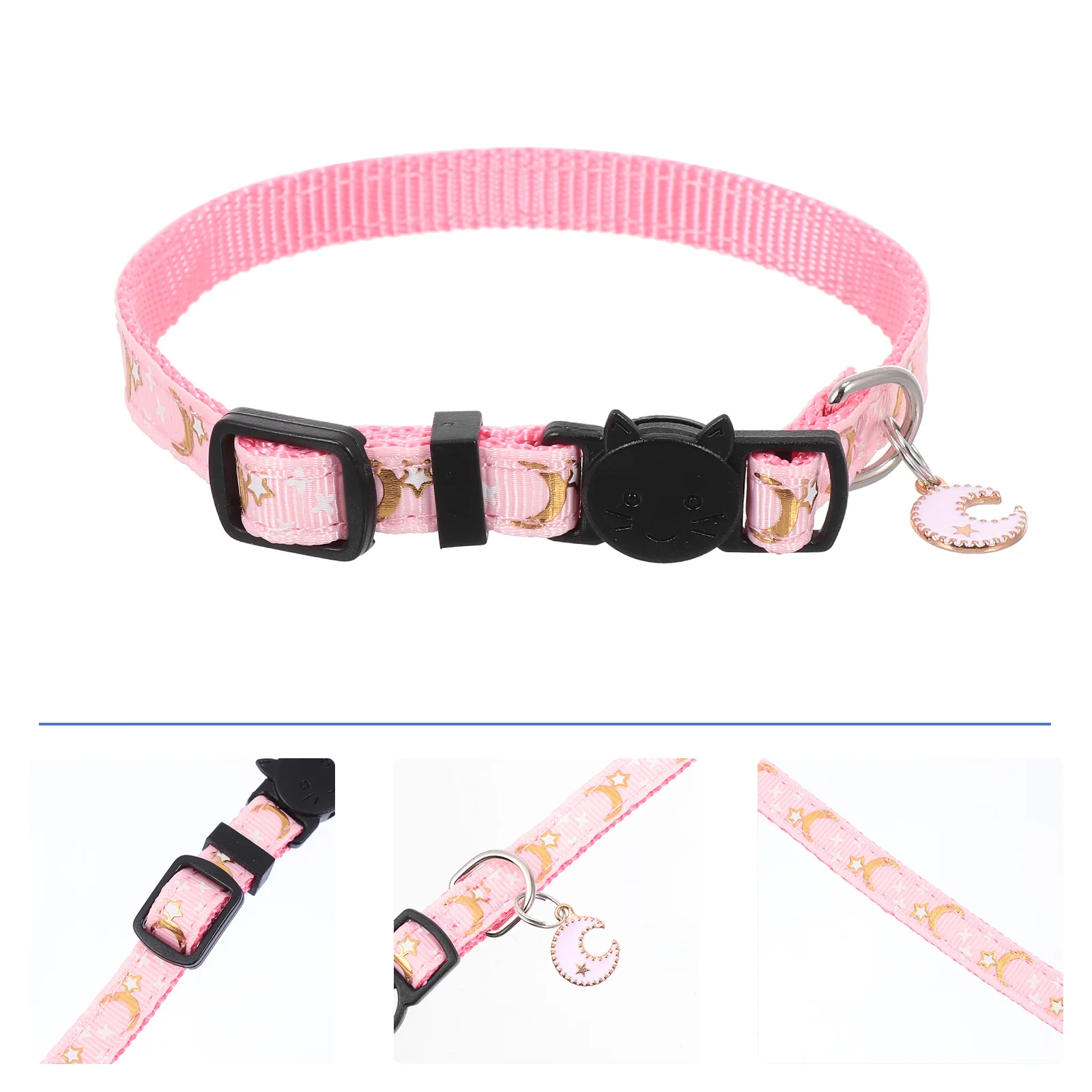 

Adjustable Comfortable Pet Cat Kitten Safety Collar with Pendant Necktie