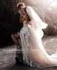Customized Sheer Lace 3 D Flowers Applique Wedding Dresses Strapless Split Tulle Beach Bridal Gowns With Crystals 3