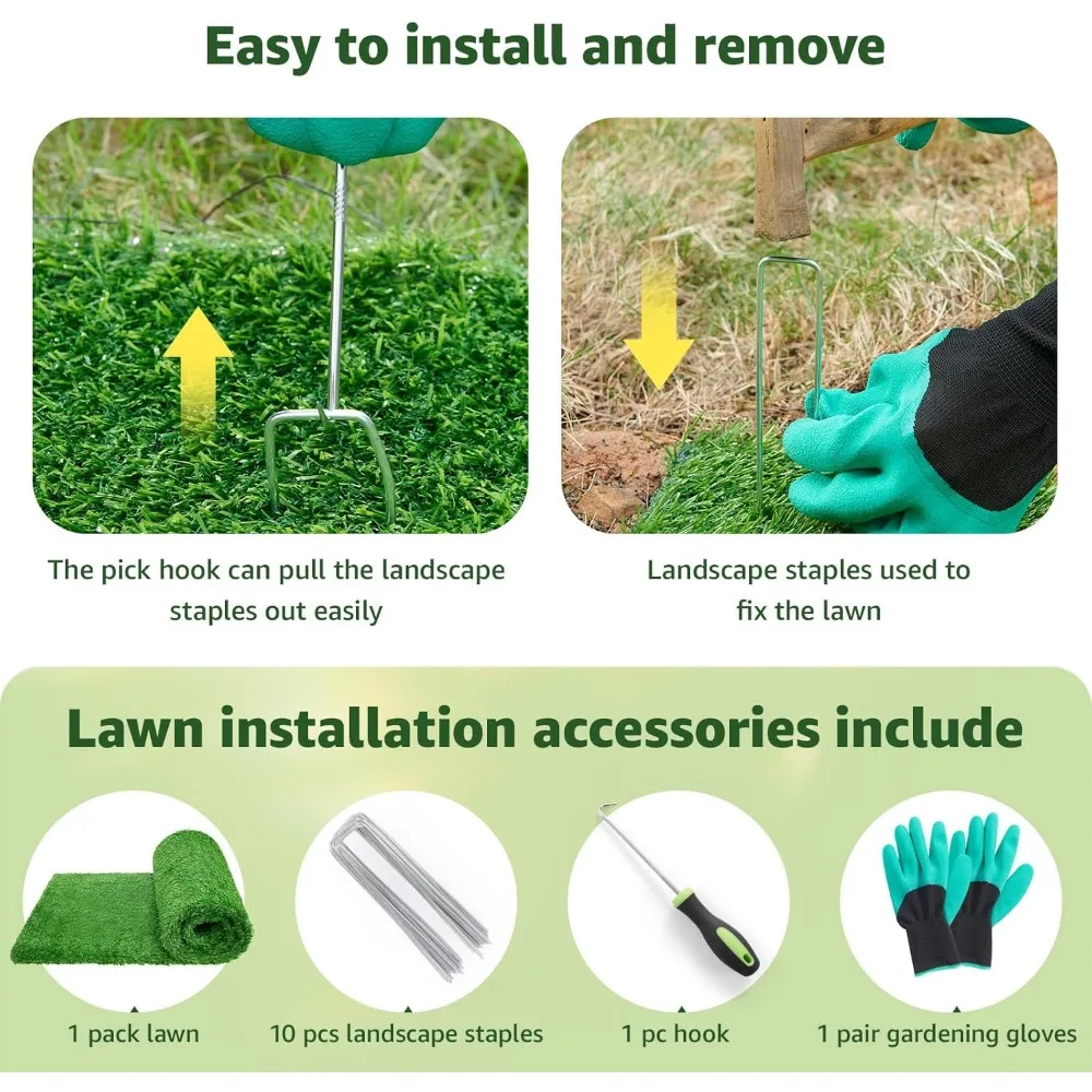 Synthetic artificial turf roll lawn with drainage holes for garden landscape, balcony, terrace, backyard decoration