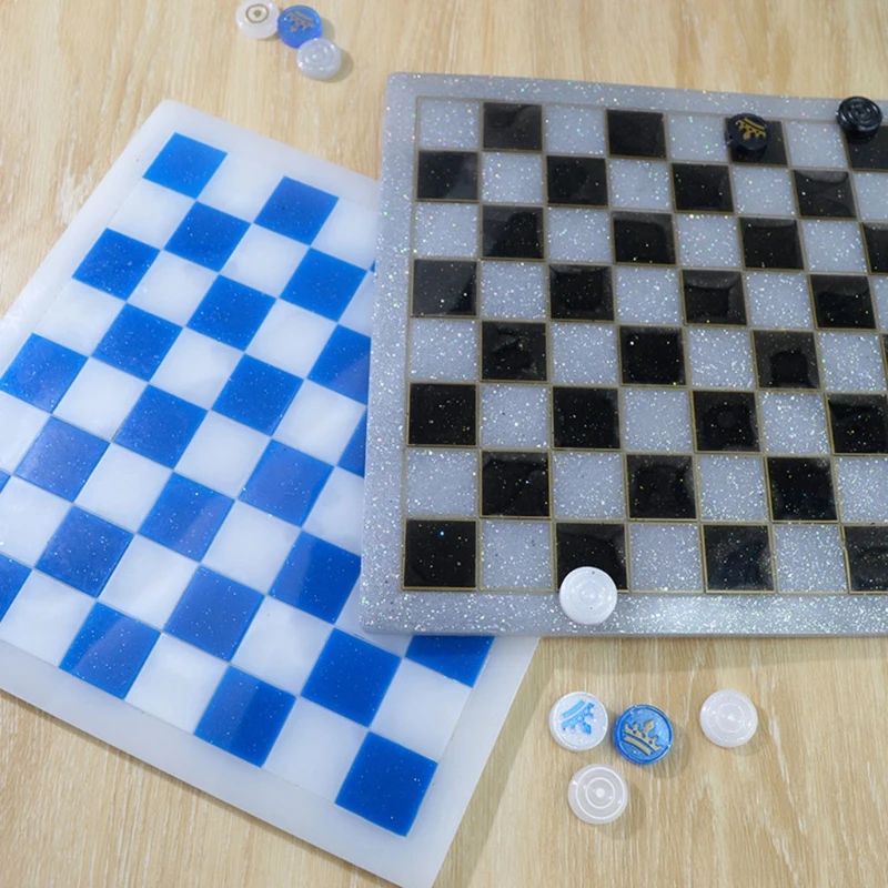 Crystal Epoxy Resin Mold International Chess Silicone Mould DIY Crafts Jewelry Ornaments Casting Tool Drop shipping