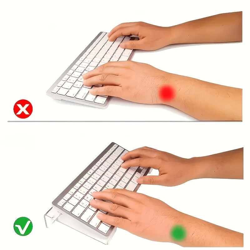 Boxed Acrylic Keyboard Stand - Comfortable for Typing, Transparent Non thumbnail 5