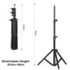 Universal Projector Tripod Stand Stretchable Projector Bracket Aluminum Alloy Portable Holder Adjustable Height for LCD Project 6