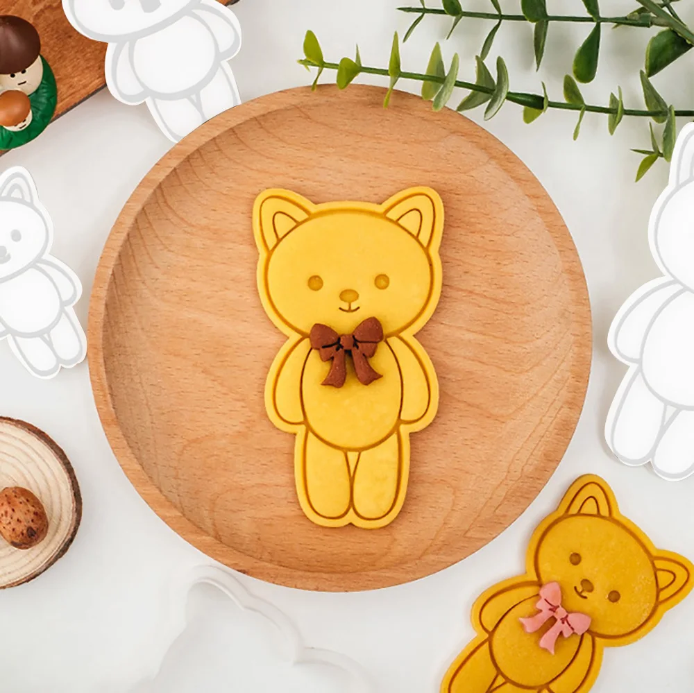 Cookie Cutter Baking Mold Cookie Mould Cookie Printing Mold Baking Decorating Tools Cute Animal Cookie Mold 3D Cookie Molds Cutter Cake Decorating DIY Baking Tool