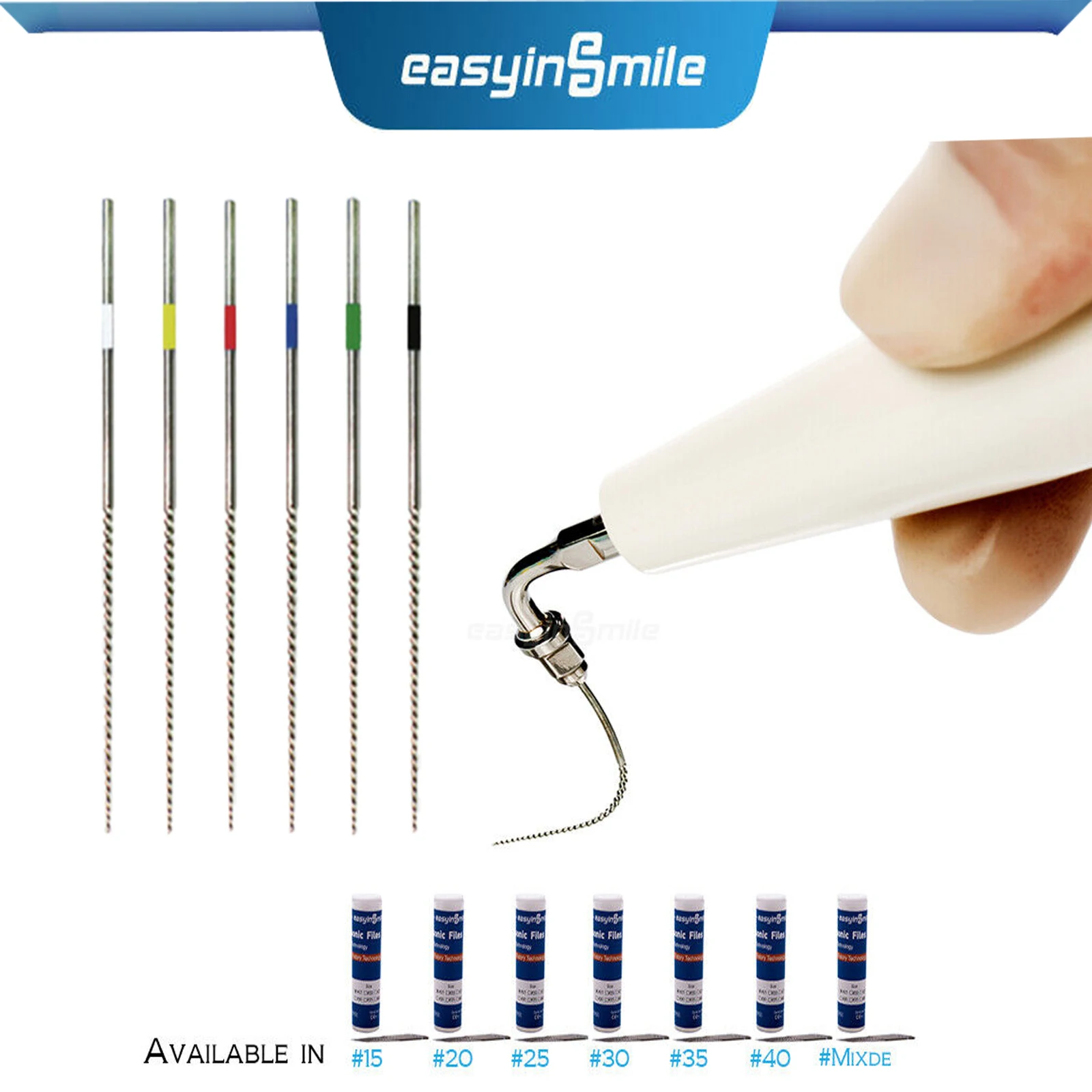 10Pcs/Pack EASYINSMILE Dental Endo UFile Ultrasonic Scaler Tip Root
