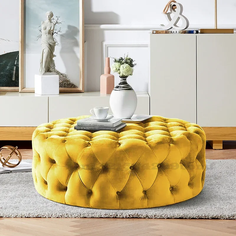 Sofa Footstool Net Red Stool Light Luxury Living Room Low Stool Change Shoes Fashion Creative Cloth Sit Pier