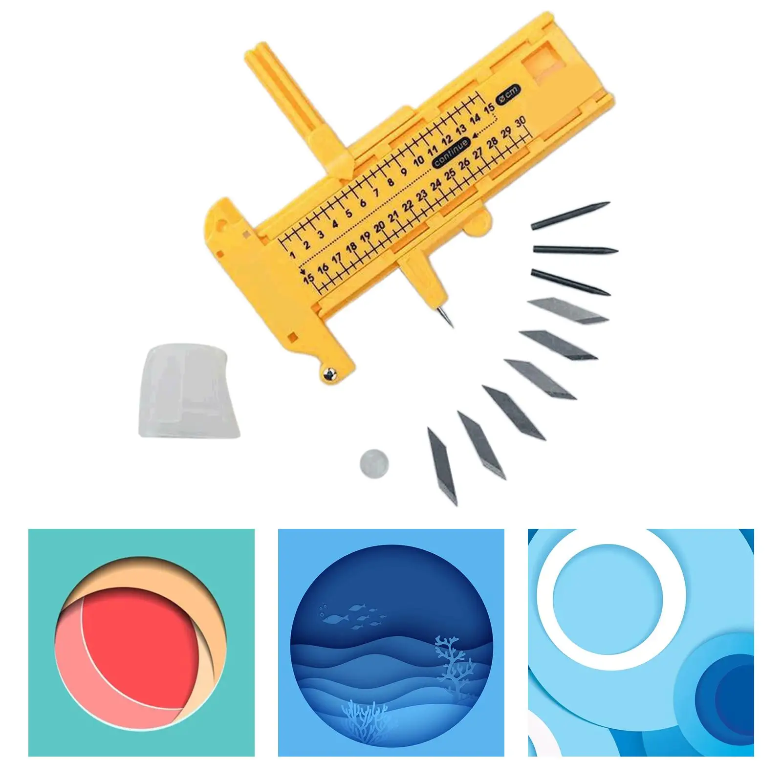 Paper Cutter Circular Cutter Rotary Compass Circle Cutter Paper Cardboard Vinyl Leather Art Craft Tool 10mm To 300mm Handmade DIY Cutter Supplies