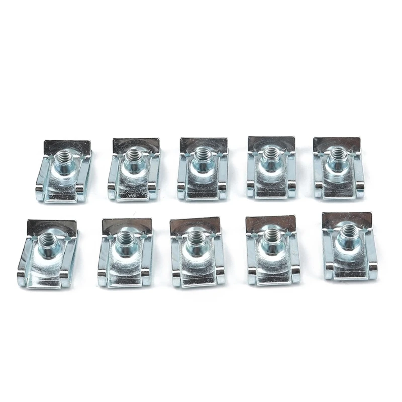 

652F 10 Pack M4-M5-M6-M8 U Type Clips with Thread 8mm 5mm 6mm 4mm Reed-Nuts for Car Motorcycles Scooter ATV Moped Durable