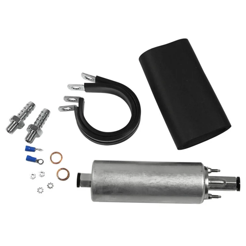 

New Universal High Flow & Pressure External Inline 255LPH Fuel Pump GSL392 with Install Kit