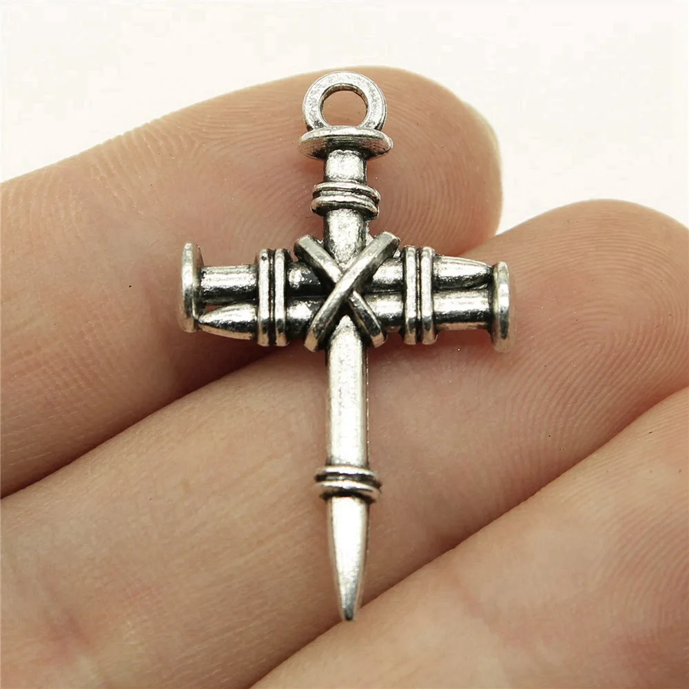 

Jewellery Nail Cross Charms Supplies Findings 10pcs